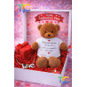 Set Cadou Valentine’s Day – Ursuleț cu Mesaj & Colier LOVE cu Poză