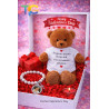Pachet Cadou Valentine’s Day – Ursuleț Personalizat și Brățară cu Poză