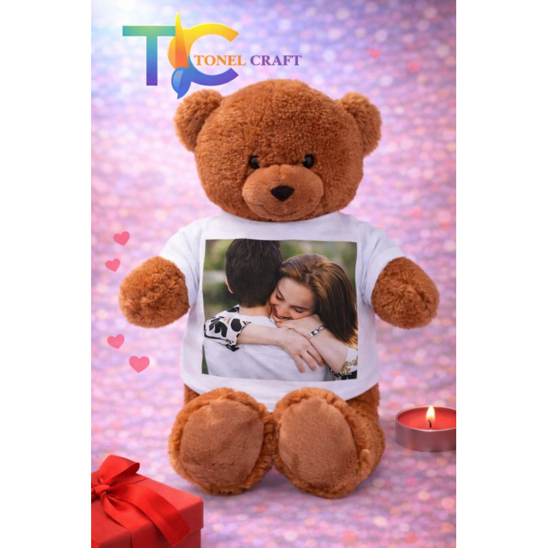 Ursuleț Personalizat cu Fotografie – Cadou Romantic Unic