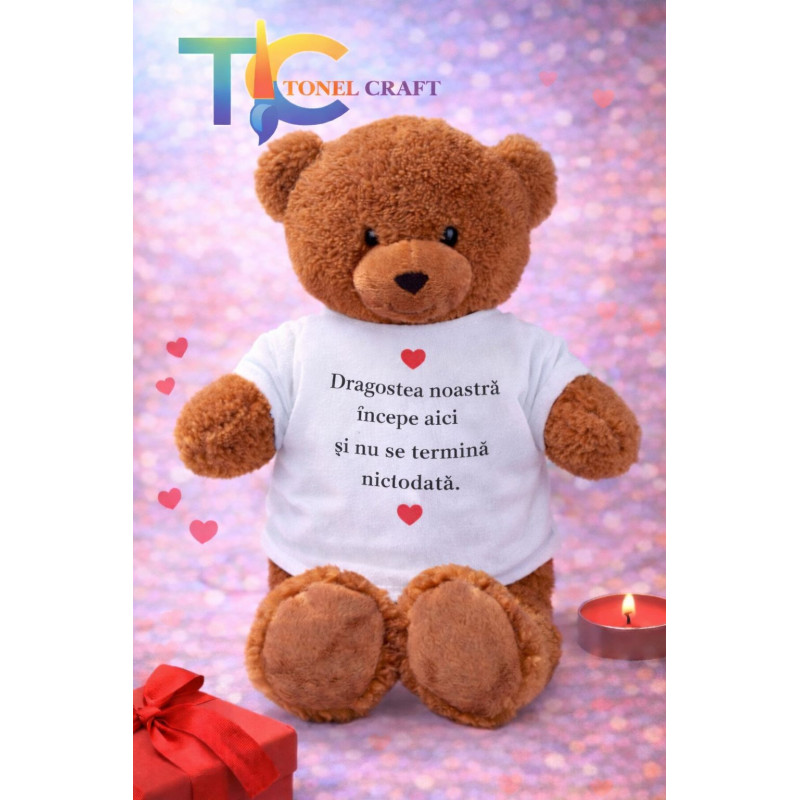Ursuleț cu Mesaj de Iubire – Cadou Valentine’s Day