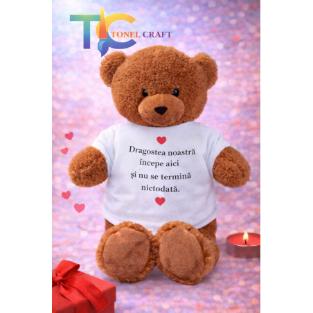 Ursuleț cu Mesaj de Iubire – Cadou Valentine’s Day