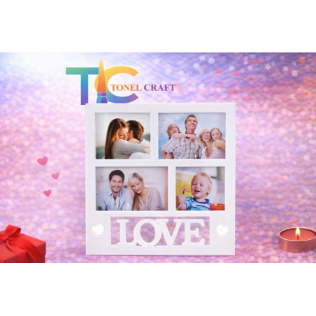 Ramă Foto LOVE Personalizată – Cadou Valentine’s Day