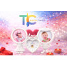 Ramă Foto LOVE cu Ceas Personalizat – Cadou Special