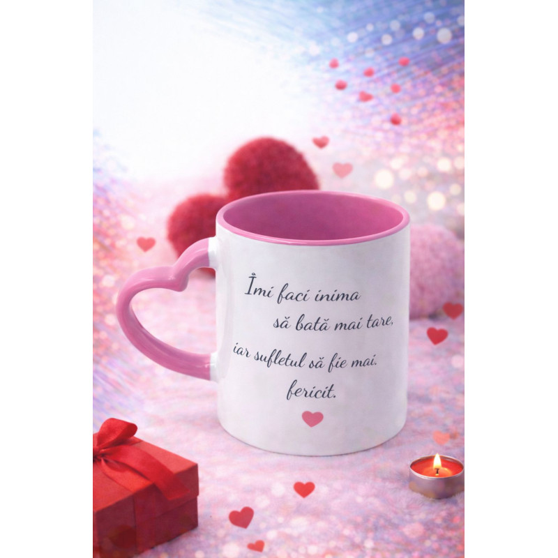 Colecție Căni Personalizate cu Text – Cadouri Romantice Valentine’s Day, Disponibile în Mai Multe Culori