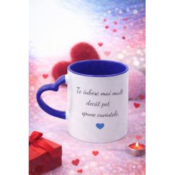 Colecție Căni Personalizate cu Text – Cadouri Romantice Valentine’s Day, Disponibile în Mai Multe Culori