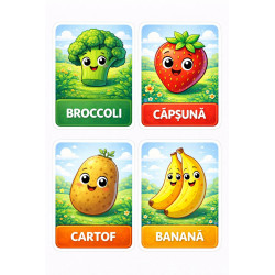 Cartonașe educaționale – Fructe și Legume