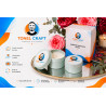 Lumânare parfumată Travel Tonel Craft 100g, ceară naturală de soia, handmade, mai multe arome disponibile