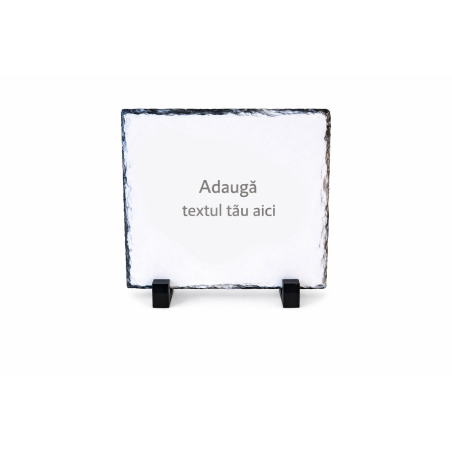Placă de ardezie pătrată decorativă personalizata cu text