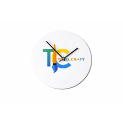 Ceas pentru sublimare din MDF – 20 cm personalizat cu text